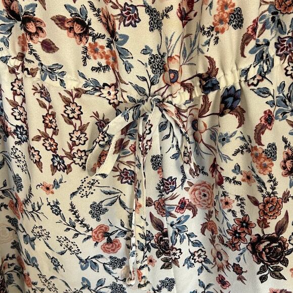 Bebop Women's Size L White Multicolor Floral Off the Shoulder Jumpsuit #0330 - Picture 4 of 16